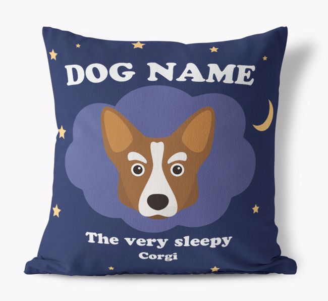 'Very Sleepy' - Personalised {breedFullName} Cushion